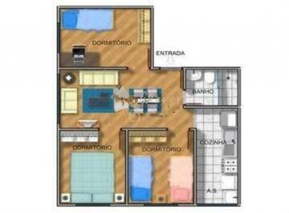 Foto do imóvel Apartamento com 3 Quartos à Venda, 50 m² em Parque Santo Antônio - São Paulo