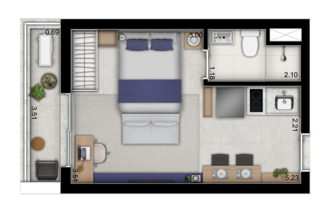 Imagem Studio com 1 Quarto à Venda, 24 m² em Pinheiros - São Paulo Imagem Studio com 1 Quarto à Venda, 24 m² em Pinheiros - São Paulo
