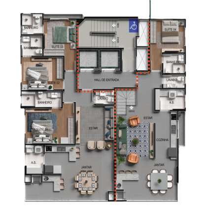 Imagem Imóvel com 4 Quartos à Venda, 161 m² em Meia Praia - Itapema Imagem Imóvel com 4 Quartos à Venda, 161 m² em Meia Praia - Itapema