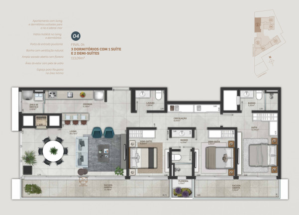 Imagem Apartamento com 4 Quartos à Venda, 130 m² em Predial - Torres Imagem Apartamento com 4 Quartos à Venda, 130 m² em Predial - Torres