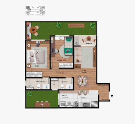 Imagem Imóvel com 2 Quartos à Venda, 55 m² em Centro - Hortolândia