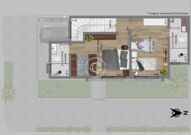 Imagem Casa com 2 Quartos à Venda, 84 m² em Pé De Plátano - Santa Maria Imagem Casa com 2 Quartos à Venda, 84 m² em Pé De Plátano - Santa Maria