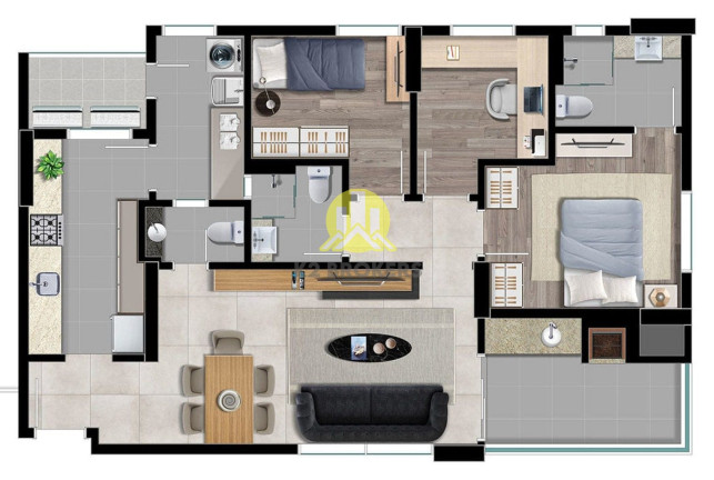 Imagem Apartamento com 3 Quartos à Venda, 95 m² em Batel - Curitiba