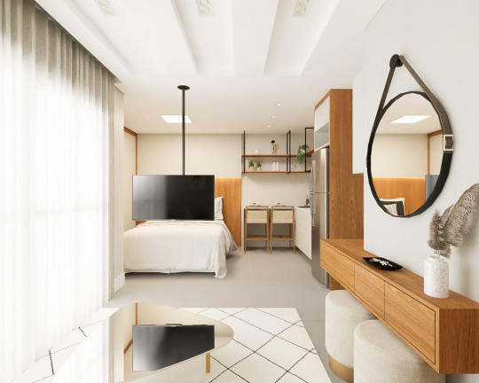 Imagem Apartamento com 1 Quarto à Venda, 24 m² em Mercês - Curitiba