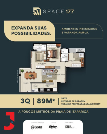 Imagem Apartamento com 3 Quartos à Venda,  em Praia De Itaparica - Vila Velha