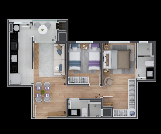 Imagem Apartamento com 2 Quartos à Venda, 55 m² em Aristocrata - São José Dos Pinhais Imagem Apartamento com 2 Quartos à Venda, 55 m² em Aristocrata - São José Dos Pinhais