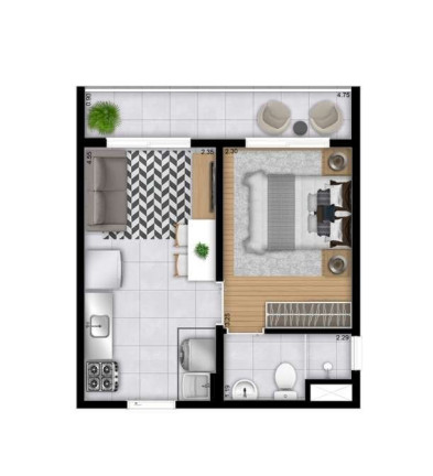 Imagem Apartamento com 1 Quarto à Venda, 28 m² em Mooca - São Paulo