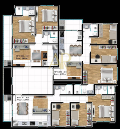 Imagem Apartamento com 3 Quartos à Venda, 70 m² em Bela Vista - Palhoça Imagem Apartamento com 3 Quartos à Venda, 70 m² em Bela Vista - Palhoça