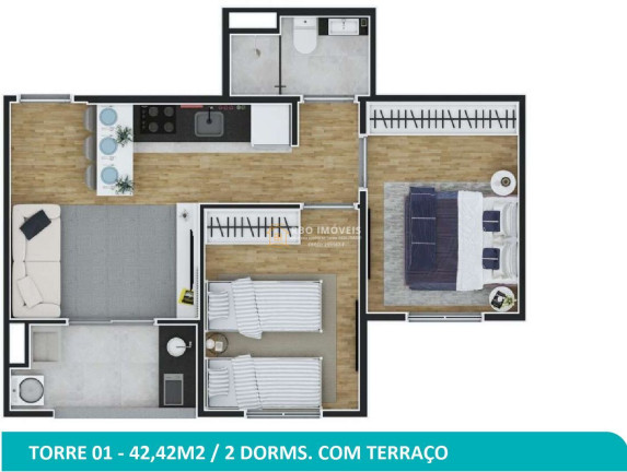 Imagem Apartamento com 2 Quartos à Venda, 42 m² em Vila Aparecida - Itapevi Imagem Apartamento com 2 Quartos à Venda, 42 m² em Vila Aparecida - Itapevi