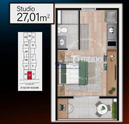 Imagem Studio com 1 Quarto à Venda, 26 m² em Perdizes - São Paulo Imagem Studio com 1 Quarto à Venda, 26 m² em Perdizes - São Paulo