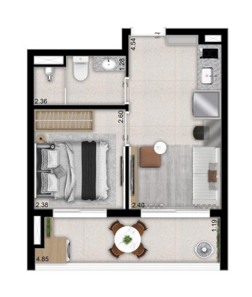 Apartamento com 1 Quarto à Venda, 29 m² em Perdizes - São Paulo