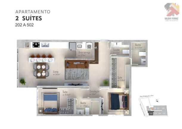 Imagem Apartamento com 2 Quartos à Venda, 68 m² em Trindade - Florianópolis