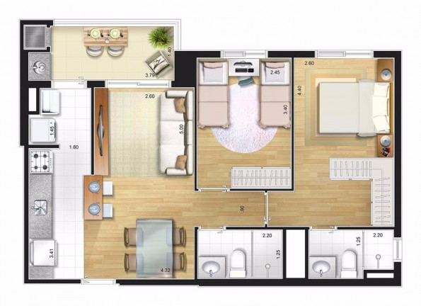 Imagem Apartamento com 3 Quartos à Venda, 72 m² em Campestre - Santo André