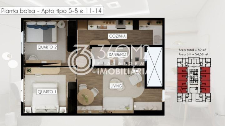 Imagem Imóvel com 2 Quartos à Venda, 54 m² em Meia Praia - Itapema Imagem Imóvel com 2 Quartos à Venda, 54 m² em Meia Praia - Itapema