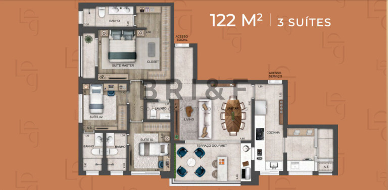 Imagem Apartamento com 3 Quartos à Venda, 122 m² em Brooklin - São Paulo Imagem Apartamento com 3 Quartos à Venda, 122 m² em Brooklin - São Paulo
