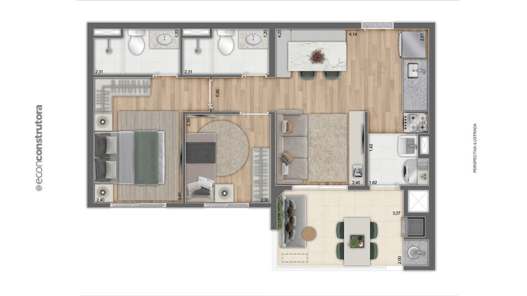 Imagem Apartamento com 2 Quartos à Venda, 54 m² em Vila Guilhermina - São Paulo