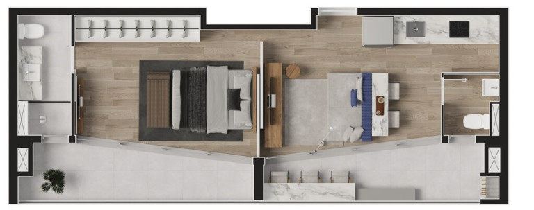 Imagem Apartamento com 1 Quarto à Venda, 95 m² em Batel - Curitiba