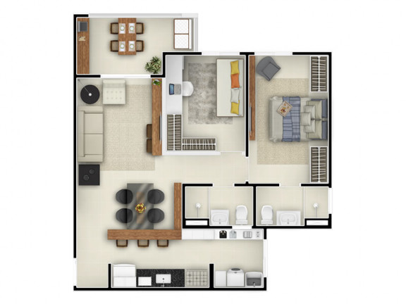 Imagem Apartamento com 1 Quarto à Venda, 51 m² em Eloy Chaves - Jundiaí Imagem Apartamento com 1 Quarto à Venda, 51 m² em Eloy Chaves - Jundiaí