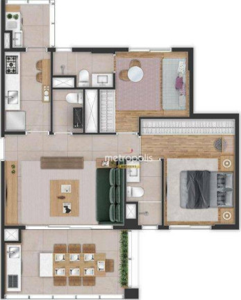 Imagem Apartamento com 2 Quartos à Venda, 73 m² em Brooklin - São Paulo Imagem Apartamento com 2 Quartos à Venda, 73 m² em Brooklin - São Paulo