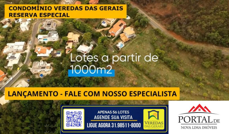 Terreno à Venda, 1.010 m² em Veredas Das Geraes - Nova Lima