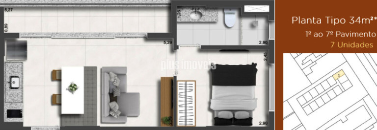 Imagem Apartamento com 1 Quarto à Venda, 34 m² em Pinheiros - São Paulo
