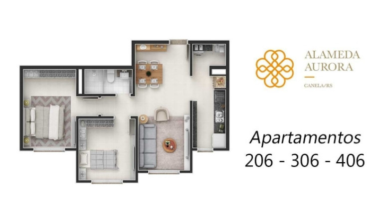 Imagem Apartamento com 2 Quartos à Venda, 61 m² em São Lucas - Canela Imagem Apartamento com 2 Quartos à Venda, 61 m² em São Lucas - Canela