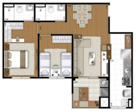 Imagem Apartamento com 2 Quartos à Venda, 67 m² em Jardim Flórida - Jundiaí Imagem Apartamento com 2 Quartos à Venda, 67 m² em Jardim Flórida - Jundiaí