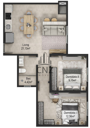 Imagem Apartamento com 2 Quartos à Venda, 62 m² em Azambuja - Brusque Imagem Apartamento com 2 Quartos à Venda, 62 m² em Azambuja - Brusque