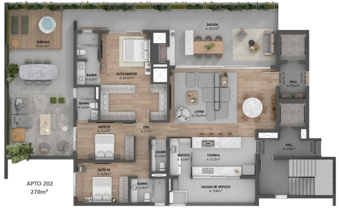 Imagem Apartamento com 3 Quartos à Venda, 191 m² em Cristo Redentor - Caxias Do Sul Imagem Apartamento com 3 Quartos à Venda, 191 m² em Cristo Redentor - Caxias Do Sul