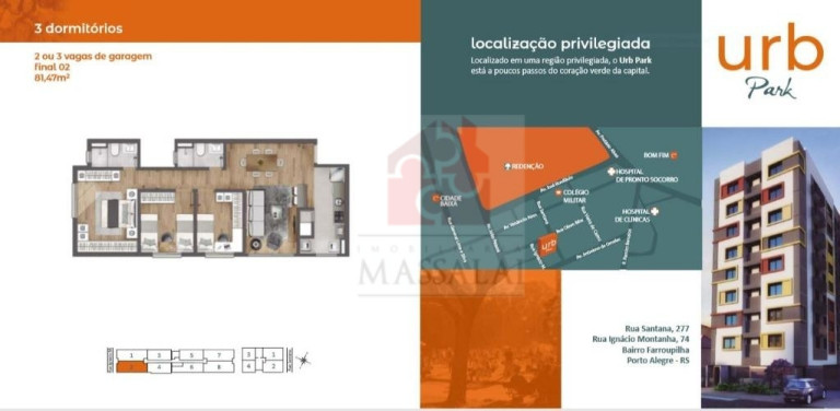 Imagem Apartamento com 3 Quartos à Venda, 81 m² em Santana - Porto Alegre Imagem Apartamento com 3 Quartos à Venda, 81 m² em Santana - Porto Alegre