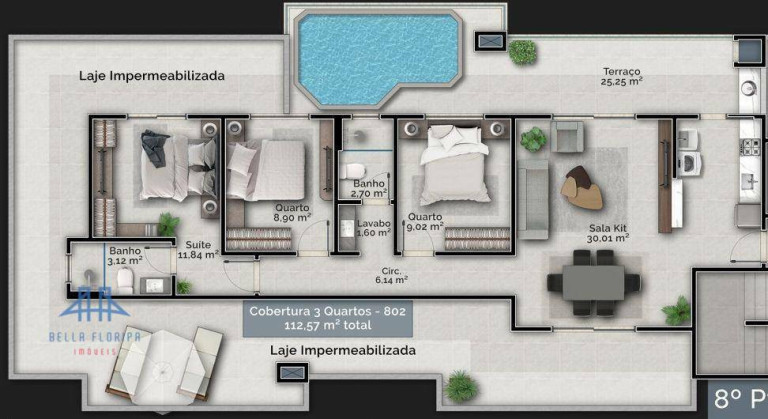 Cobertura com 3 Quartos à Venda, 112 m² em Carvoeira - Florianópolis