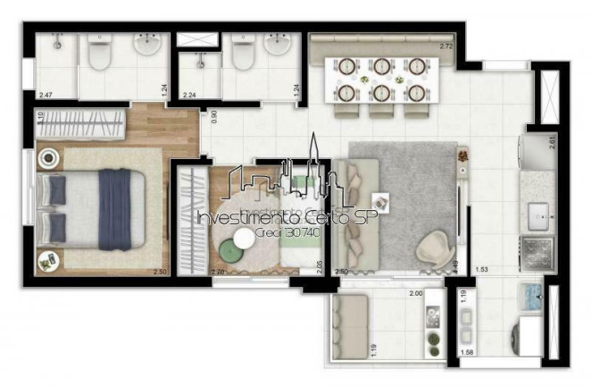 Imagem Apartamento com 2 Quartos à Venda, 51 m² em Tatuapé - São Paulo Imagem Apartamento com 2 Quartos à Venda, 51 m² em Tatuapé - São Paulo