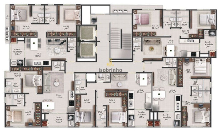 Apartamento com 2 Quartos à Venda, 64 m² em Morretes - Itapema