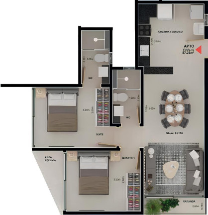Imagem Cobertura com 3 Quartos à Venda, 83 m² em Jardim Oceania - João Pessoa Imagem Cobertura com 3 Quartos à Venda, 83 m² em Jardim Oceania - João Pessoa