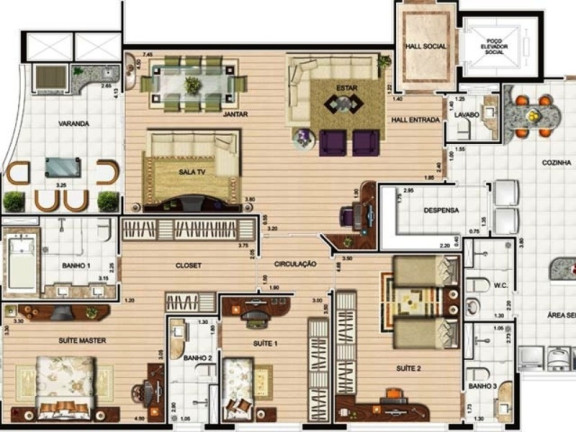 Imagem Apartamento com 3 Quartos à Venda, 347 m² em Jardim América - Dourados