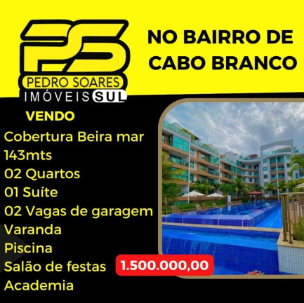 Imóvel com 2 Quartos à Venda, 143 m² em Cabo Branco - João Pessoa