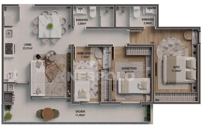 Imagem Apartamento com 1 Quarto à Venda, 64 m² em Vila Operaria - Itajai Imagem Apartamento com 1 Quarto à Venda, 64 m² em Vila Operaria - Itajai
