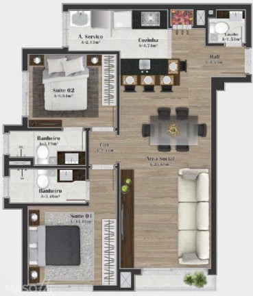Imagem Apartamento com 2 Quartos à Venda, 78 m² em Vila Suíça - Gramado Imagem Apartamento com 2 Quartos à Venda, 78 m² em Vila Suíça - Gramado