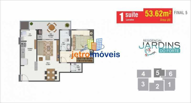 Imagem Apartamento à Venda, 54 m² em Canto Do Forte - Praia Grande