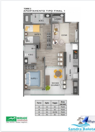 Imagem Apartamento com 2 Quartos à Venda, 67 m² em Itaguá - Ubatuba