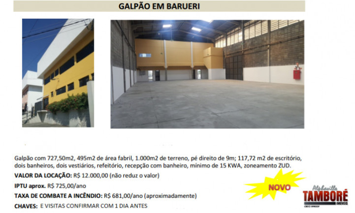 Galpão para Alugar,  em Galpões Barueri - Alphaville