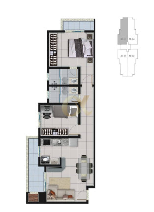 Imagem Apartamento com 2 Quartos à Venda, 58 m² em Costa E Silva - Joinville