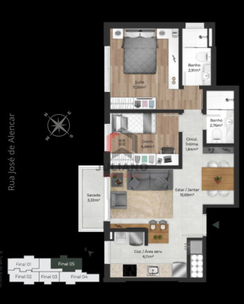 Imagem Apartamento com 2 Quartos à Venda, 60 m² em Menino Deus - Porto Alegre Imagem Apartamento com 2 Quartos à Venda, 60 m² em Menino Deus - Porto Alegre