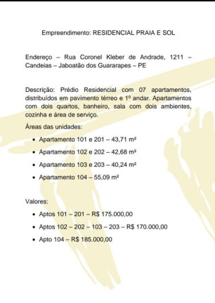 Imagem Apartamento com 2 Quartos à Venda, 42 m² em Candeias - Jaboatão Dos Guararapes