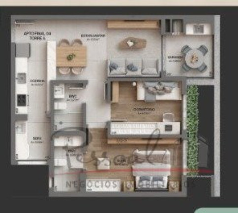 Imagem Apartamento com 2 Quartos à Venda,  em Cacupé - Florianópolis