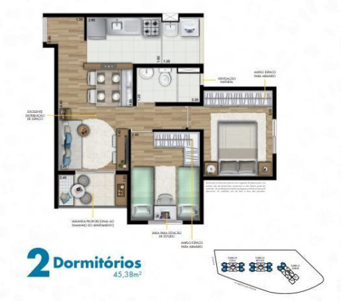Imagem Apartamento com 2 Quartos à Venda, 45 m² em Vila Carrão - São Paulo Imagem Apartamento com 2 Quartos à Venda, 45 m² em Vila Carrão - São Paulo