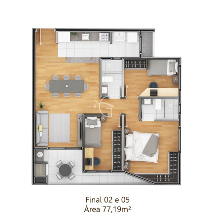 Imagem Apartamento com 2 Quartos à Venda, 68 m² em Bom Retiro - Joinville