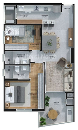 Imagem Apartamento com 2 Quartos à Venda, 77 m² em Centro - Itajaí