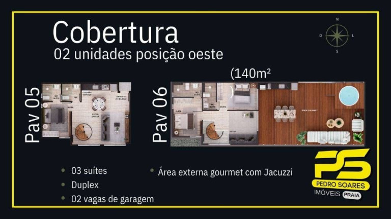 Imagem Apartamento com 2 Quartos à Venda, 45 m² em Cabo Branco - João Pessoa Imagem Apartamento com 2 Quartos à Venda, 45 m² em Cabo Branco - João Pessoa