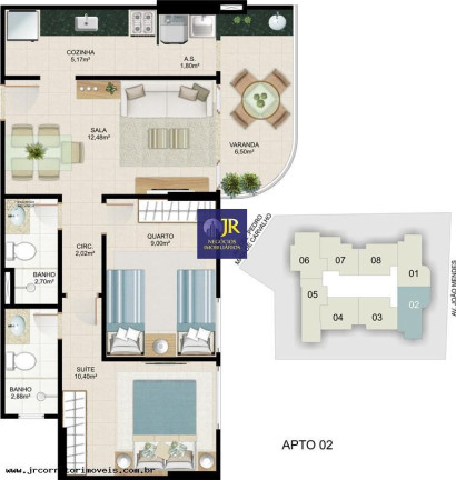 Imagem Apartamento com 2 Quartos à Venda, 58 m² em Praia De Itaparica - Vila Velha